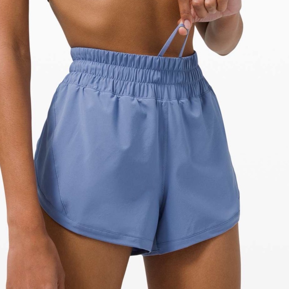 Lululemon Track That 3” High Rise Athletic Shorts Water Drop Blue 12 - Picture 3 of 10